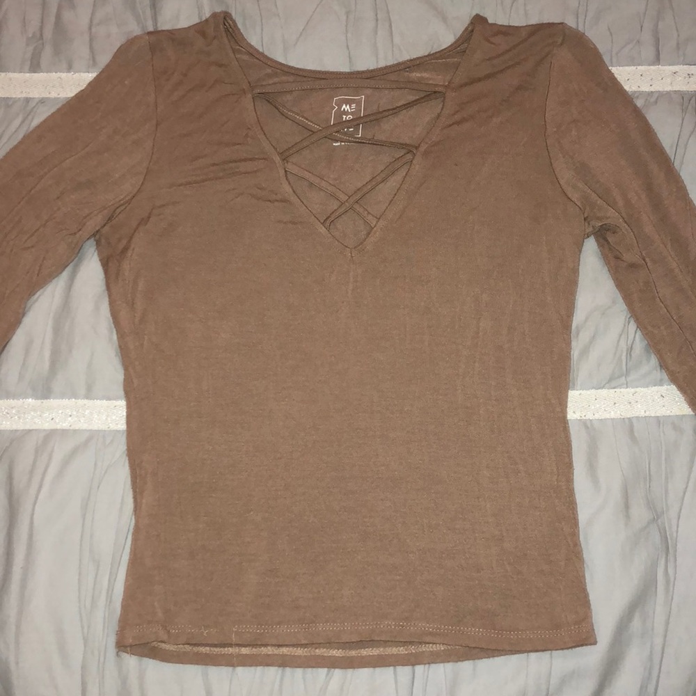 long sleeve cropped top
